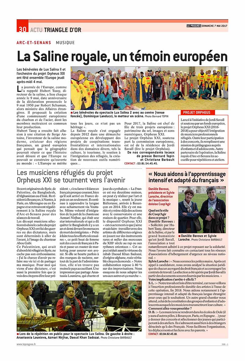 LE PROGRES, 7 Mai 2017