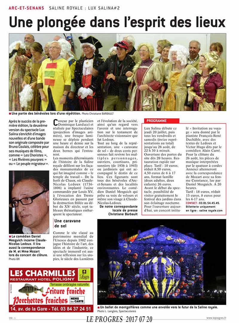 LE PROGRES, 20 Juillet 2017